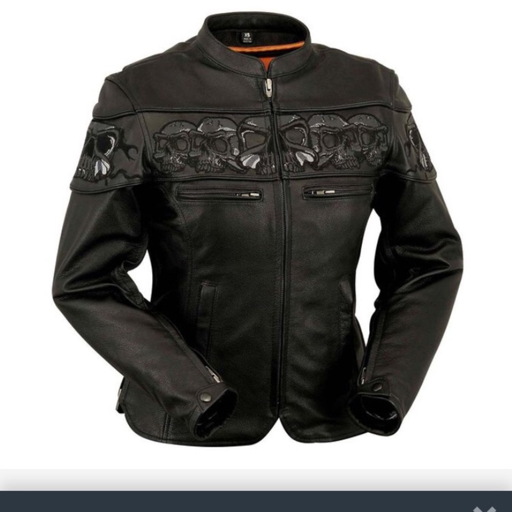 Women’s Black Leather Motorcycle Jacket